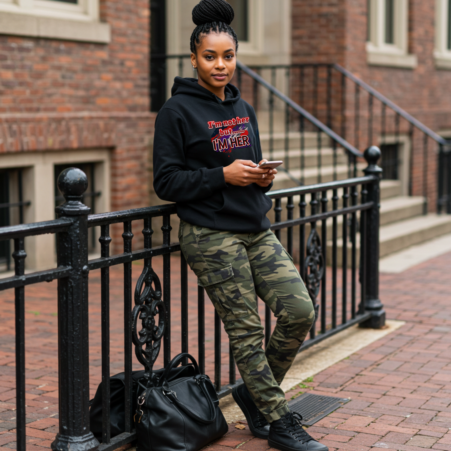 "I'm not HIM/HER...But I'M HIM/HER" hoodies