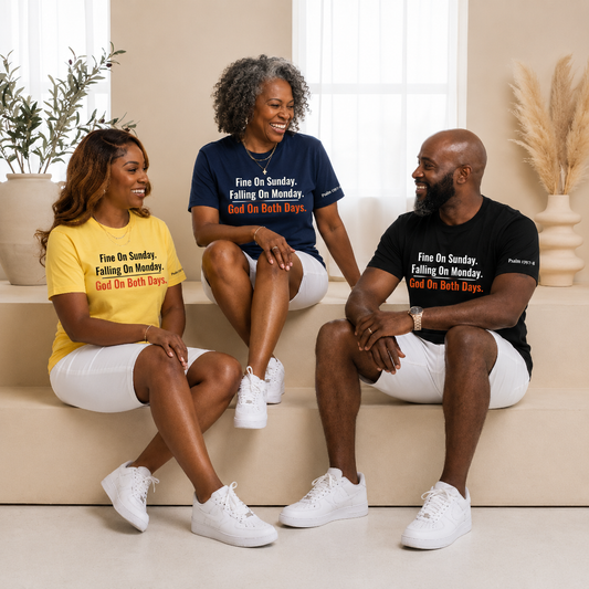 Fine On Sunday. Falling On Monday. God On Both Days. — Unisex Tee