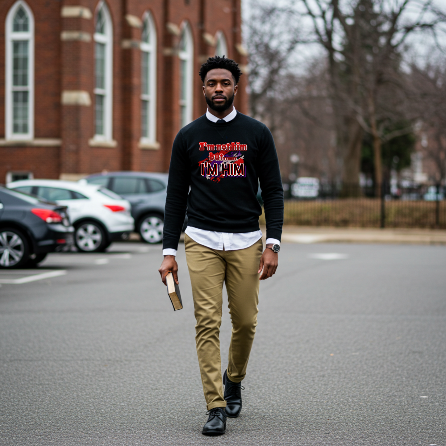 "I'm not him / I'm not her" Crewneck Sweatshirt