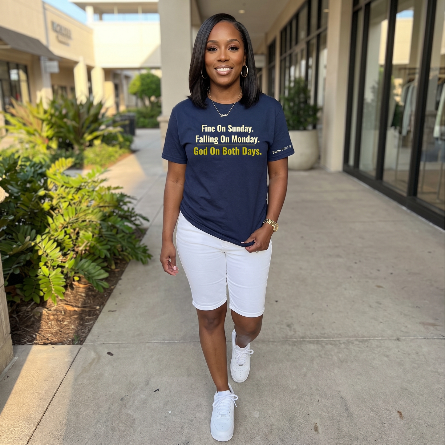 Fine On Sunday. Falling On Monday. God On Both Days. — Unisex Tee