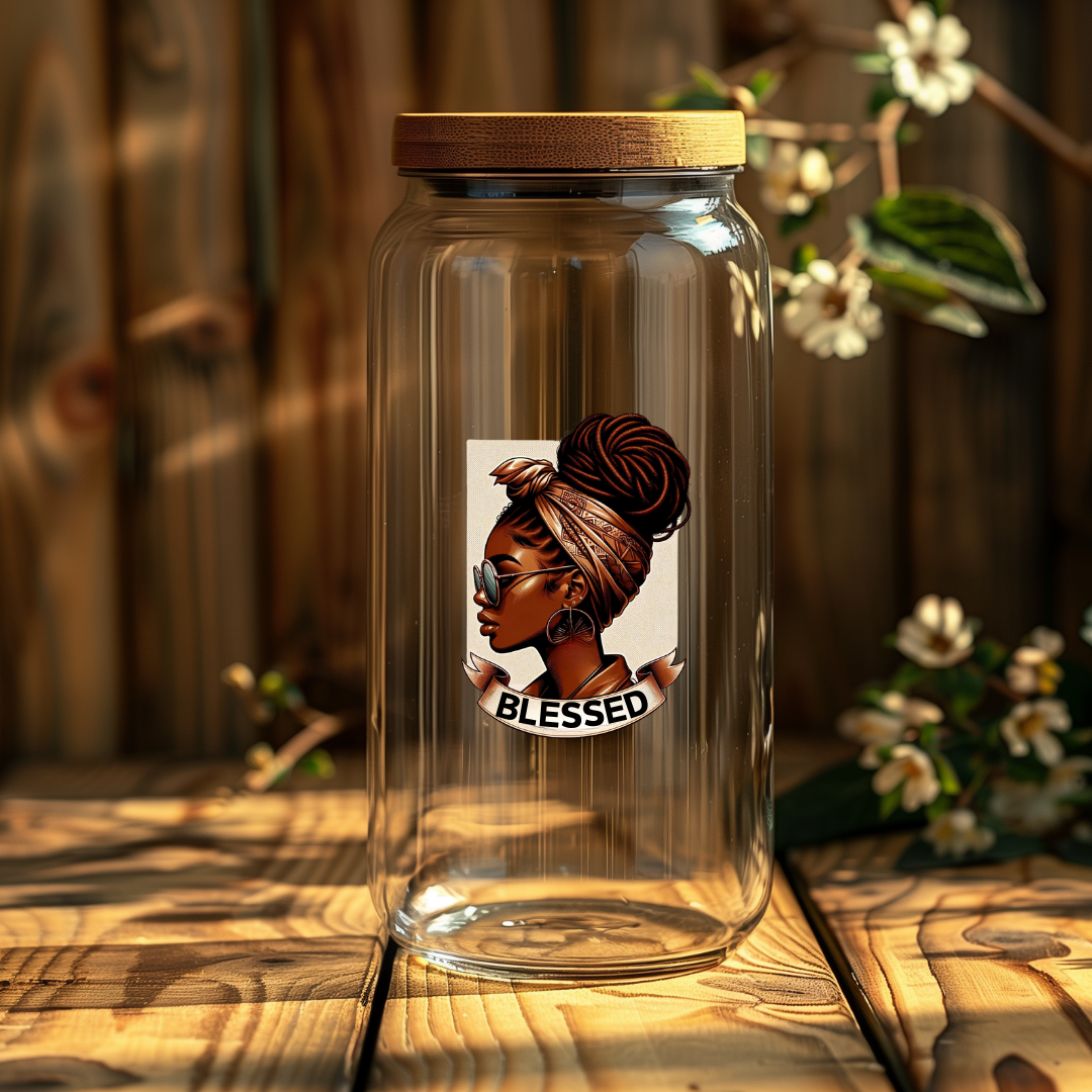 "Queen of Faith Glass Tumbler"