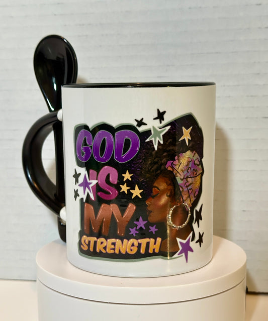 God is my strength Coffee mug