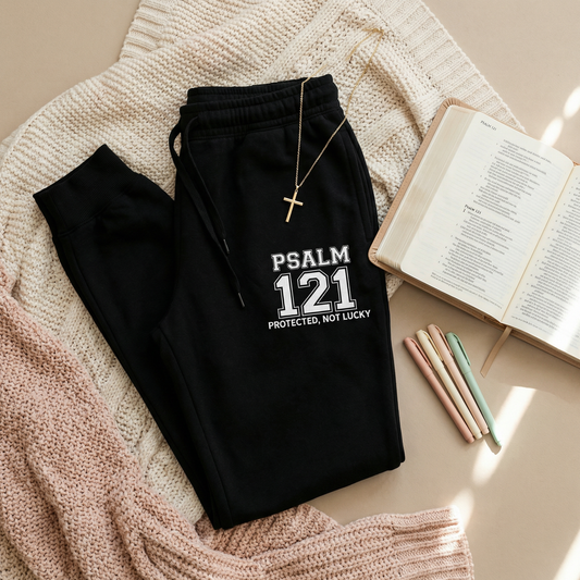Protected, Not Lucky – Psalm 121 Varsity Sweatpants